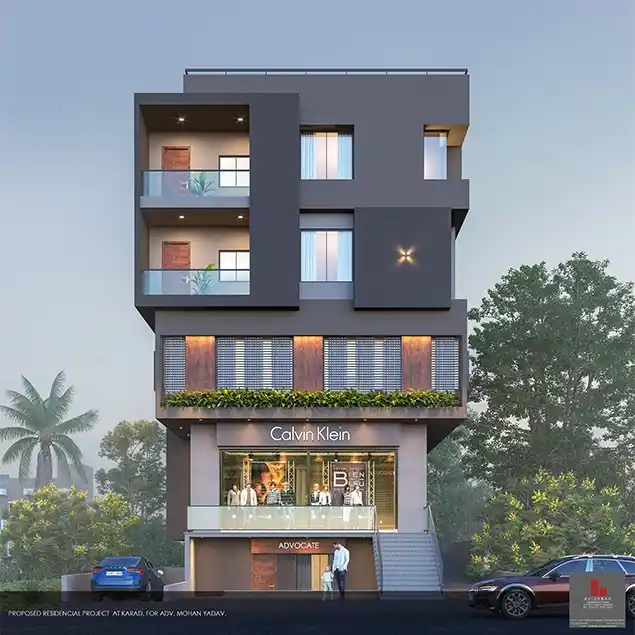 Proposed Residential & commercial complex for Adv. Mohan Yadav - View 2