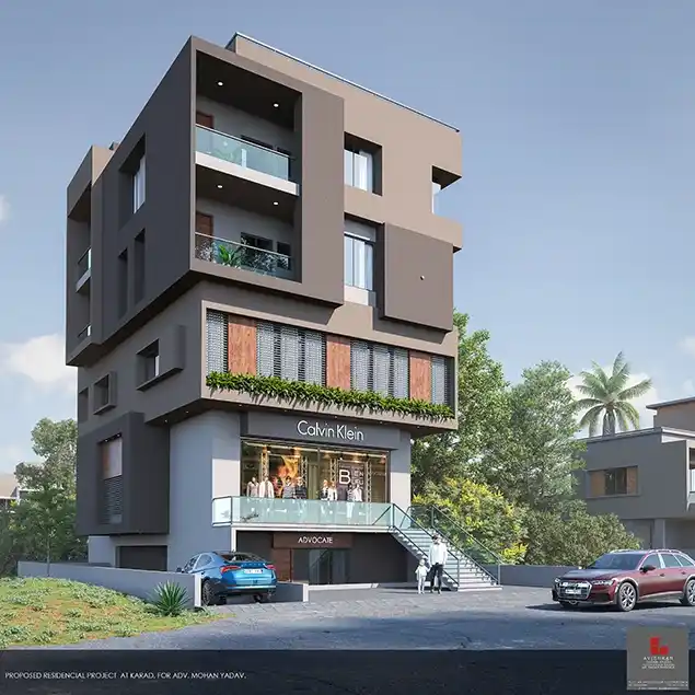 Proposed Residential & commercial complex for Adv. Mohan Yadav- View 3
